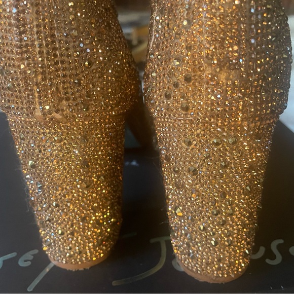 Betsey Johnson Glittering Gold Ankle Booties - Picture 5 of 5